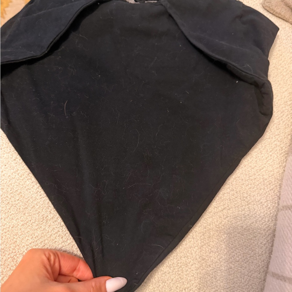 Starlit LA Backless Crop Top XS Black Deep V Open Back Club Top - Picture 7 of 8